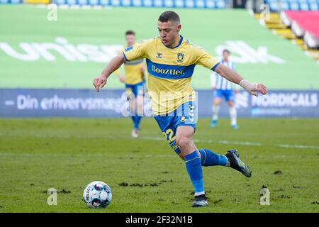 Odense, Dänemark. März 2021, 14th. Josip Radosevic (22) von Broendby, WENN er während des Superliga-Spiels 3F zwischen Odense Boldklub und Broendby IF im Nature Energy Park in Odense gesehen wurde. (Foto Kredit: Gonzales Foto/Alamy Live News Stockfoto