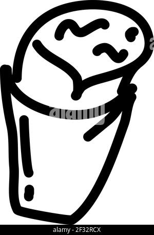 Delicious shawarma, Illustration, Vektor auf weißem Hintergrund Stock Vektor