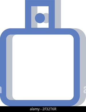 Blaues Parfüm, Illustration, Vektor auf weißem Hintergrund Stock Vektor