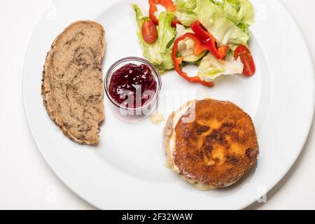 Gebratener Camembert Stockfoto