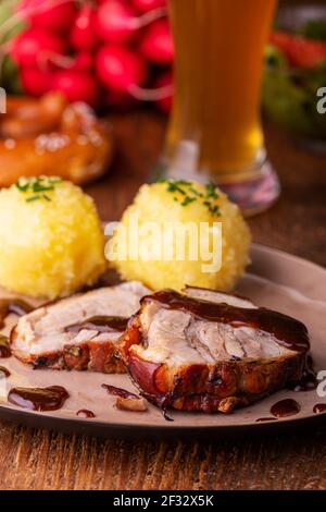 Gebratenes Schweinefleisch Stockfoto