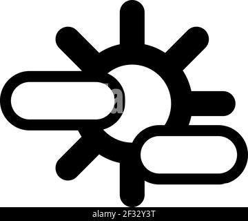 Nebel mit Sonne, Illustration, Vektor auf weißem Hintergrund Stock Vektor