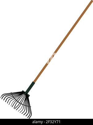 Reinigungswerkzeug für Blätter, Illustration, Vektor auf weißem Hintergrund. Stock Vektor
