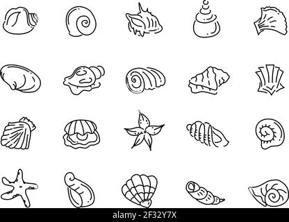 Muschel dekorativ, Illustration, Vektor auf weißem Hintergrund Stock Vektor