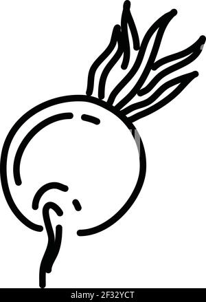 Ein Rettich, Illustration, Vektor auf weißem Hintergrund Stock Vektor