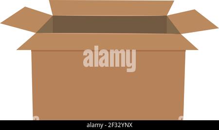 Offene Box, Illustration, Vektor auf weißem Hintergrund. Stock Vektor