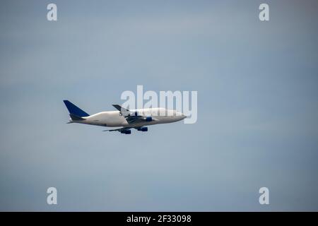 Eine Boeing 747 LCF Dreamlifter Stockfoto