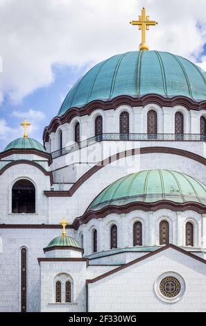 Belgrad, Serbien, März 2021 Sankt-Sava-Tempel in Belgrad Stockfoto