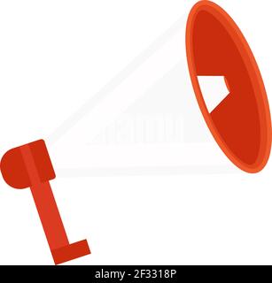 Weißes Megaphon, Illustration, Vektor auf weißem Hintergrund. Stock Vektor