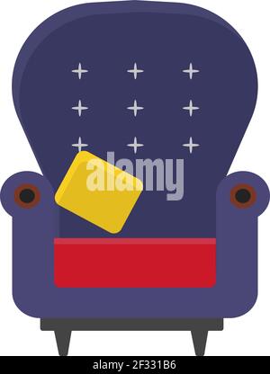 Sofa Stuhl, Illustration, Vektor auf weißem Hintergrund. Stock Vektor