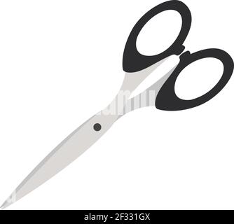 Graue Schere, Illustration, Vektor auf weißem Hintergrund. Stock Vektor