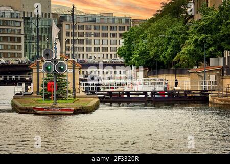 Mühlendamm Schleuse an der Spree Stockfoto