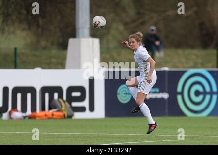 DURHAM CITY, GROSSBRITANNIEN. MÄRZ 14th Sophie HOWARD von Leicester City während des FA Women's Championship Matches zwischen dem Durham Women FC und Leicester City im Maiden Castle, Durham City am Sonntag, 14th. März 2021. (Kredit: Mark Fletcher, Mi News) Kredit: MI Nachrichten & Sport /Alamy Live Nachrichten Stockfoto