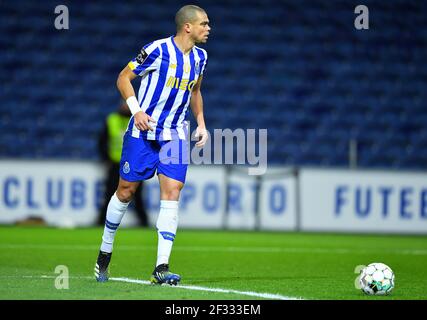 14th. März 2021; Dragao Stadium, Porto, Portugal; Portugiesische Meisterschaft 2020/2021, FC Porto gegen Pacos de Ferreira; Pepe des FC Porto Stockfoto