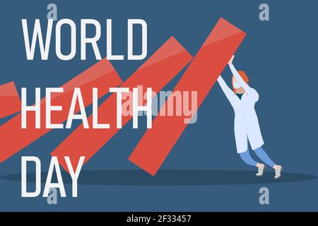 World Health Day Bannerkonzept. Stock Vektor