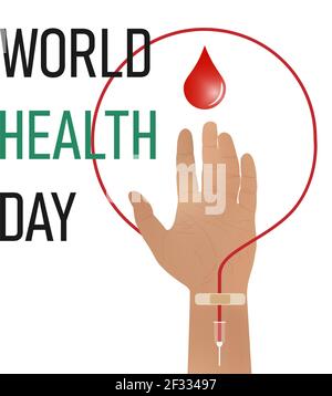 World Health Day Bannerkonzept. Stock Vektor