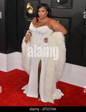 Lizzo 194 nimmt am 62nd 26. Januar 2020 an den jährlichen GRAMMY Awards im Staples Center in Los Angeles, Kalifornien, Teil Stockfoto