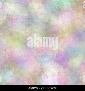 Abstraktes, helles Pastellrosa, grünes und weißes Bokeh-Regenbogen-Farbverlaufsfarbton-Hintergrunddesign Stockfoto