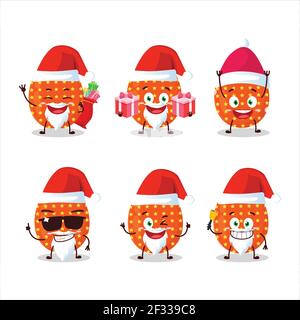 Weihnachtsmann Emoticons mit tief orange osterei Cartoon-Charakter. Vektorgrafik Stock Vektor