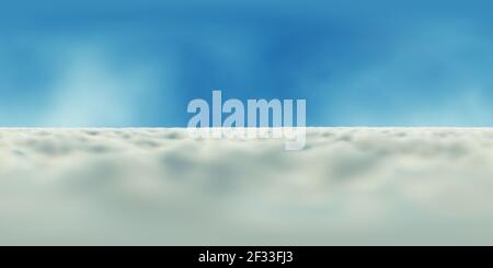 360 Grad Textur Himmel Hintergrund mit Wolken, equirechteckige Projektion, Umwelt Karte. HDRI-Rundpanorama. 3D Abbildung Stockfoto