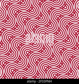 Moderne abstrakte nahtlose Vektor-Muster. Moderne, modische abstrakte Textur. Wiederholende geometrische Fliesen aus gestreiften Elementen. Elegantes Vektor-Muster. Stockfoto