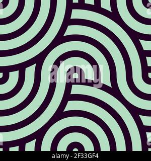 Wellenförmiges nahtloses Vektormuster. Moderne stilvolle Textur mit monochromen Spalieren. Wiederholende Geometrie für Hintergrund und Umhüllung. Einfache Grafik Stockfoto