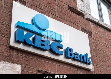 KBC Bank Niederlassung in Cork City, Irland. Stockfoto