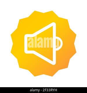 Sound-Symbol. Sound-Illustration. Flaches Vektor-Symbol. Kann für, Icon Design Element, ui, Web, App verwenden. Stockfoto