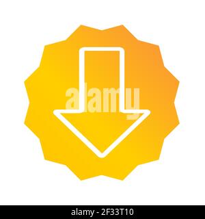 Download Symbol. Download Illustration. Flaches Vektor-Symbol. Kann für, Icon Design Element, ui, Web, App verwenden. Stockfoto