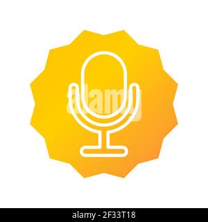 Mikrofon-Symbol, Abbildung des Mikrofons. Flaches Vektor-Symbol. Kann für, Icon Design Element, ui, Web, App verwenden. Stockfoto