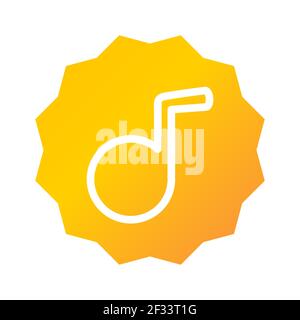 Musiksymbol. Musikdarstellung. Flaches Vektor-Symbol. Kann für, Icon Design Element, ui, Web, App verwenden. Stockfoto