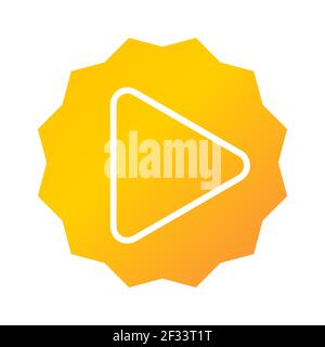 Wiedergabesymbol. Abbildung abspielen. Flaches Vektor-Symbol. Kann für, Icon Design Element, ui, Web, App verwenden. Stockfoto