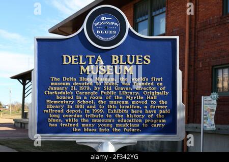 Geographie / Reisen, USA, Mississippi, Clarksdale, Delta Blues Museum, Clarksdale, Additional-Rights-Clearance-Info-Not-Available Stockfoto