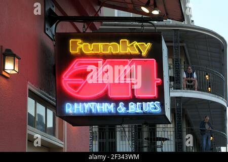 Geographie / Reisen, USA, Louisiana, New Orleans, Nachtkluder, Bar, Bourbon Street, French Quart, New Orl, zusätzliche-Rights-Clearance-Info-Not-available Stockfoto