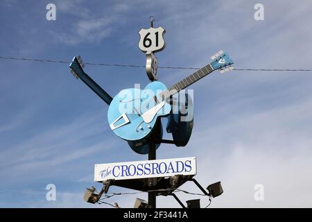 Geographie / Reisen, USA, Mississippi, Clarksdale, The Crossroads Hayway 61 und Hayway 49, Clarksdale, Additional-Rights-Clearance-Info-not-available Stockfoto