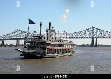 Geographie / Reisen, USA, Mississippi, New Orleans, Natchez Riverboat auf dem Mississippi, New Orleans, Additional-Rights-Clearance-Info-not-available Stockfoto