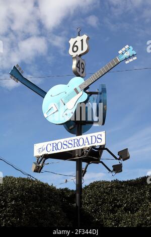 Geographie / Reisen, USA, Mississippi, Clarksdale, The Crossroads Hayway 61 und Hayway 49, Clarksdale, Additional-Rights-Clearance-Info-not-available Stockfoto