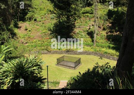 Napoleons ursprüngliches Grab im Tal der Weiden auf Die Insel St. Helena Stockfoto