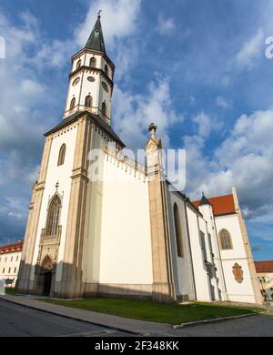 Basilika St. Jakobus Kirche in Levoca alias Levoča. Ein UNESCO-Weltkulturerbe in der Slowakei, Mitteleuropa Stockfoto