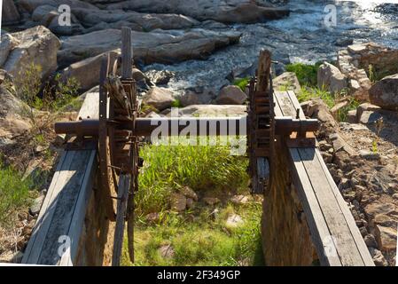 Adelong Goldfelder Reliquien. Adelong Falls. Stockfoto