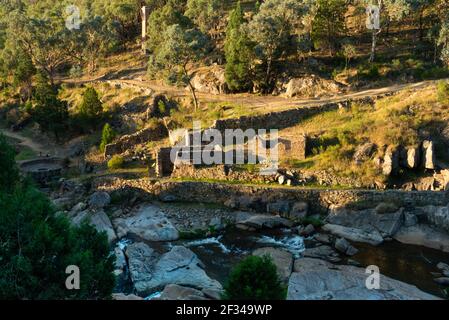 Adelong Goldfelder Reliquien. Adelong Falls. Stockfoto