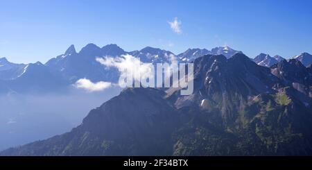 Geographie / Reisen, Deutschland, Bayern, Hauptkamm der Allgäuer Alpen, Allgae, Freedom-of-Panorama Stockfoto