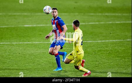 Edu Exposito von SD Eibar SAD während des spanischen Meisterschaftsspiel La Liga zwischen SD Eibar SAD und Villarreal CF am 14. März 2021 im Ipurua Stadion in Eibar, Spanien - Foto Inigo Larreina / Spanien DPPI / DPPI / LiveMedia Stockfoto