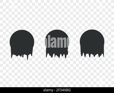 Vektorgrafik. Tropfender Kreis fällt Stock Vektor