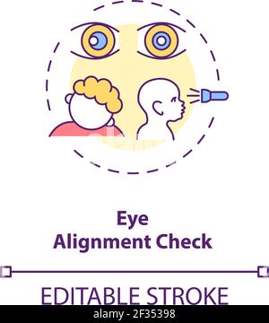 Symbol für die Prüfung der Augenausrichtung Stock Vektor
