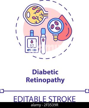 Symbol für das Konzept der diabetischen Retinopathie Stock Vektor