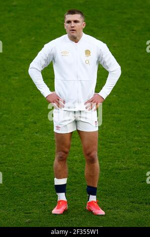 TWICKENHAM, ENGLAND - MÄRZ 13: Jonny May von England während Guinness 6 Nationen zwischen England und Frankreich im Twickenham Stadium, London, UK am 13th Stockfoto