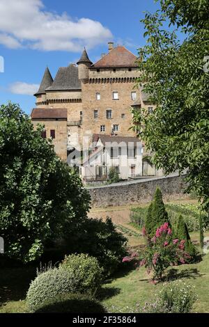 Lacapelle-Marival (Südfrankreich): Das Schloss, Gebäude registriert als National Historic Landmark (Französisch 'Monument historique') Stockfoto