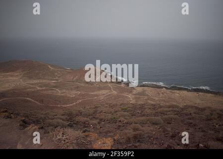 Die Insel Teneriffa vom Berg aus gesehen Stockfoto