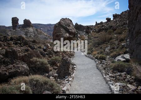 Das Tal des Fingers des gottes auf dem Insel teneriffa Stockfoto